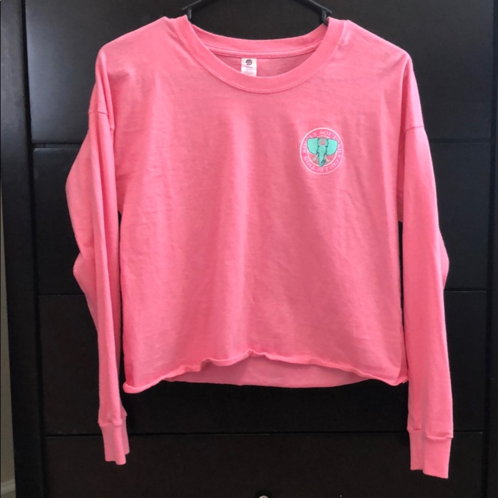 Simply Blessed Crop Long Sleeve Shirt